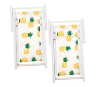 Beaupretty 2 pièces Modèle Miniature et Compacte pour Décoration Maison de Poupée avec Motif Ananas et Sûre pour Garçon Fille