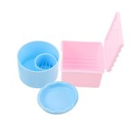 Beaupretty 2 Pièces Nail Brush Washing Cup Set With Lid Layered Acrylic Organizer For Manicure Tools And Rhinestone Storage Plastic Paint Brush Cleaner For Nail Art
