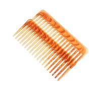 Beaupretty 2 Pièces peigne à dents larges peignes comb épingle fermoir anti-chute outil de des cheveux poils boucles bouclé à cheveux de coiffeur Plastique Brown