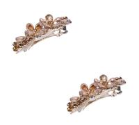 Beaupretty 2 Pièces Pince À Cheveux En Strass Épingles À Cheveux Pinces À Cheveux Pinces À Cheveux De Mariée Pinces À Cheveux En Métal Pour Les Femmes Pince À Cheveux De