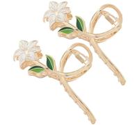 Beaupretty 2 pièces Pince à Cheveux Fleur Lot de Accessoire de Coiffure Élégant pour Chignon et Occasions Spéciales