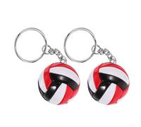 Beaupretty 2 Pièces Porte-clés Créatif de Volleyball en Métal et Cuir Synthétique, Accessoire Compact pour Étudiants, pour Commémorer Événements Sportifs et Compétitions