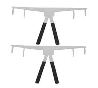 Beaupretty 2 Pièces Règle à sourcils accessoire beauté sourcils définis règles de mesure des sourcils guide des pochoirs à sourcils outils de mesure des sourcils Acier inoxydable Silver