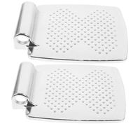 Beaupretty 2 Pièces Repose Jambes de Aluminium Lot de Accessoires de avec Plaques de Pied Élévatrices Conception Durable et pour Usage Facile et Sécurisé