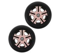 Beaupretty 2 Pièces Roue Arrière Rose, Pneu Plastique Antidérapant 0,8 CM | Pièce de Rechange Facile à Installer, Traction sur Diverses Surfaces, Adaptée aux Vélos Porteurs et Jeux Extérieurs