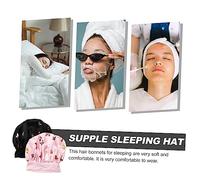 Beaupretty 2 Pièces Satin Confortable et Doux Bonnet de Sommeil Réutilisable pour Soins Peau et Spa Chapeau Femme Pratique