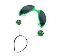 Beaupretty 2 pièces Set de Accessoires de Fête Extraterrestre pour Adultes et Tête Vert et Amusantes Costume Original pour à Thème Spatial