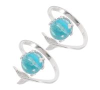 Beaupretty 2 Pièces Sirène Réglable pour Anneaux Empilables Poisson Océanique