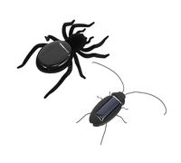 Beaupretty 2 pièces Solaire Araignée et Cafard Réaliste pour Simulation Électrique Éducative Amusante Kit Insectes Extérieur pour Jeu Garçon Fille Ans