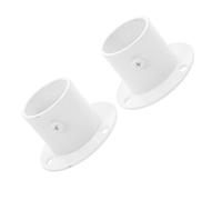 Beaupretty 2 Pièces Support de Tringle Réglable Haute pour Vêtements avec Accessoires de Fixation Blanc Flasque pour Rideaux ou Penderie