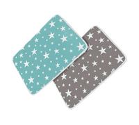 Beaupretty 2 pièces Tapis de Change Garçon Fille Étanche Coton Lavable Matelas Portable Absorbant pour Lit Alèse Urinaire Respirante et Lot de Protection Humidité