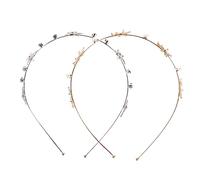 Beaupretty 2 Pièces -tête étoile de mer diamant coquillage arc de cheveux noirs hair charms hair toppers rave accessoire cheveux accessoires de coiffure bandeau de mode coiffe en strass