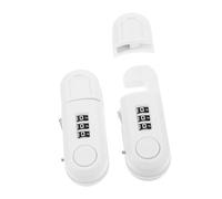Beaupretty 2 Pièces Verrou Placard Code Freezer Door Lock with Password Child Safety Cabinet Door White Abs