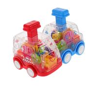 Beaupretty 2 Pièces Voiture Transparent à Pression Voiture à Friction sans Piles pour Tout Petits Apprentissage Montessori avec Mouvement Visible des pour Garçon Fille