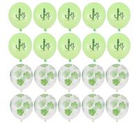 Beaupretty 20 Ballons en Latex 12 Pouces Thème Tropical 10 Ballons Cactus Verts Décorations de Fête Hawaïenne Anniversaire Mariage Luau Fête Tropicale