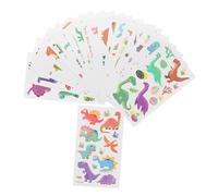 Beaupretty 20 Feuilles Autocollant De Tatouage De Dinosaure temporaires Pour Fille Dinosaure De Tatouage Temporaire Tatouage De Visage De Dinosaure Papier De Transfert D'eau