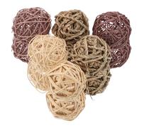 Beaupretty 20 pièces Balles à Mâcher en Rotin Naturel pour Petits Animaux Lot de Jouets Résistants Faits Main pour Griffades et Amusement Intérieur Extérieur