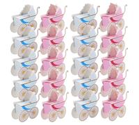 Beaupretty 20 pièces Boîtes à Forme Poussette Style Européen Élégant Boîte Papier Petite pour Douceurs Shower et Anniversaire Rose et Bleu
