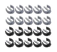 Beaupretty 20 Pièces Clips C pour Canne et Déambulateur Accessoires de Fixation Robustesse Abs et Acier Sûr et Compatible avec Béquilles et Bâtons de Marche Remplacement Pratique pour