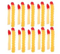 Beaupretty 20 Pièces French Fries Ornaments Realistic Scalloped Edge Faux Ketchup Fries PVC Toy Food Miniature for Restaurant Display Photography Party Decor