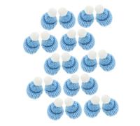 Beaupretty 20 Pièces Lot de Mini Bonnets de Noël Tricot Bleu Accessoires DIY pour Décorations Ornements Sapin Chapeaux Miniatures pour Bijoux et Créations Festives