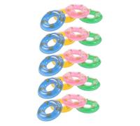 Beaupretty 20 Pièces Mini Anneaux de Natation Miniatures Gonflables Décoratifs pour Maison de Poupée Accessoires Piscine Plage Simulation Réaliste Couleur Aléatoire