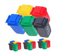 Beaupretty 20 Pièces Mini Poubelle de Miniature avec Couvercles Accessoires Décoratifs pour Maison de Poupée Bac à Déchets Mignon pour Bureau et Jeu Éducatif Écologique