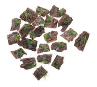 Beaupretty 20 Pièces Reptile Cork Bark Background Natural Tree Bark Decor for Terrarium and Aquarium Versatile Hide and Platform for Reptile Turtle Tanks
