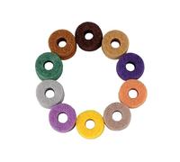 Beaupretty 20 pièces Rondelles Feutre Colorées pour Bouton de Lanière de Protection Cymbales Batterie Accessoires Durables Feutre pour Stands de Charleston