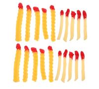 Beaupretty 20 Pièces Simulation Fast Food French Fries Set for Pretend Play with Realistic Wave Shape and Sauce Decor Artificial Food Prop for Photography and Home Display