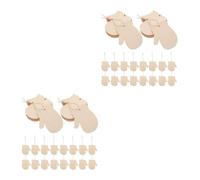 Beaupretty 200 Ensembles Décorations de Noël Suspendues en Bois Brut | Lot de Sets, Couleur Kaki, pour Mur et Sapin, Détails Sculptés, Ambiance Festive