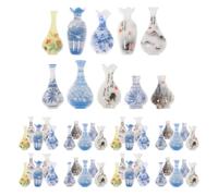Beaupretty 200 Pièces Miniature Flower Vase Set Tiny Resin Pots for Micro Landscape Decor for Dollhouse and Garden Accessories