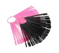 Beaupretty 200 Pièces Palette Ongles Éventail Noir et Rose Supports Échantillons Couleur pour Vernis Gel Pratique pour Salon et Création Nail Art