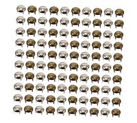 Beaupretty 200pièces Rivets Métalliques Ronds Pour Cuir Clous Décoratifs Punk Et Bronze Pour Accessoires De Mode Et Maroquinerie