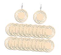 Beaupretty 20pièces Boucles Oreilles Creuses Bois Accessoires Oreilles Décontractés Pendants Pour Femmes Et Filles