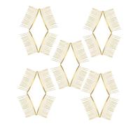 Beaupretty 20pièces Peigne à Cheveux Doré Dents Fil Métallique Pour Coiffure Mariage Avec Barrettes Latérales Et Pinces Décoratives