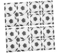 Beaupretty 20pièces Serviettes Imprimées Football Lot De Serviettes Thème Soccer Légères Et Douces Idéales Pour Fêtes Et Événements Sportifs Accessoires De Décoration Pour