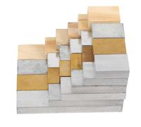 Beaupretty 24 Pièces Bloc De Densité De Matériau Blocs De Mathématiques Et De Sciences à L'école à La Maison Cuivre Fer Aluminium Bois