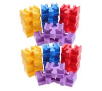 Beaupretty 24 Pièces Connecteurs Plastique pour Pistes De Train Garçon Fille Accessoires Ponts Compatibles avec Blocs De Construction Couleurs Vives Stables Et Faciles À Manipuler pour Jouets