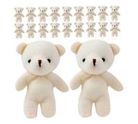 Beaupretty 24 pièces Mini Bear Pendant Toy Set Small Soft Plush Bear Doll Keychain Hanging Decor Lightweight Cute Ornament for Bag Charm and Festival Decorations