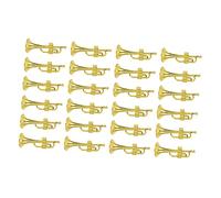 Beaupretty 24 pièces Mini Trompette Décorative Or de Accessoires pour Paysage DIY Modèles Instruments Miniatures pour Décoration de Scène et Jouets Musicaux