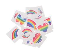 Beaupretty 24 pièces Rainbow Temporary Face Stickers Body Art For Gay Pride Parades Festival