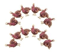 Beaupretty 24pièces Pendentifs Dinde pour Thanksgiving Breloques Alliage pour Création de Bijoux Décorations Automne DIY