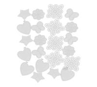 Beaupretty 25 Feuilles de Canevas en Plastique Quadrillé pour Point de Croix, Kit Loisirs Créatifs 8,5 Cm, 5 Formes Variées pour Broderie et Tricot