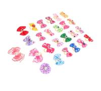 Beaupretty 25 pièces Lot de Nœuds pour Chien avec Élastiques Accessoires Toilettage pour Petits Chiots Décoration Mignonne pour Poils Couleur Aléatoire Couleur Aléatoire