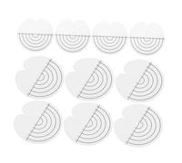 Beaupretty 25pièces Ecran Transparent Pour Outil De Pose Extensions Capillaires Entretoises Rondes à Trou Unique Protection Thermique Pour Cheveux Gabarit Entretoise Rond