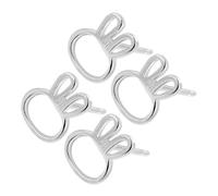 Beaupretty 2paires Boucles Oreilles Forme De Lapin Adorable Boucles Minimalistes Accessoires Animaliers De Clous Oreilles