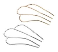Beaupretty 2pcs Épingles à Cheveux Vintage en Métal Doré et Argenté, Légères et Confortables, Accessoire Élégant pour Coiffure et Chignon