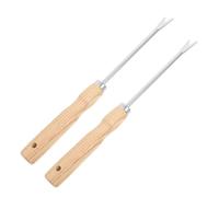 Beaupretty 2Pcs Manual Hand Weeder Tool Grass Puller Tool for Loose Soil Gardening with Wood and Iron, Set of 2