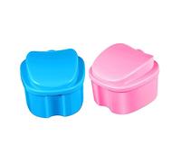 Beaupretty 2Pièces Boîte de Prothèse de Conteneurs Dentaires Voyage Pratique Étui et Durable pour Dents Prothèses et Accessoires de Nettoyage
